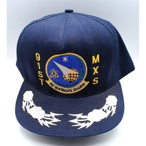 91st MXS Maintenance Squadron USAF MILITARY HAT CAP‎ MADE IN USA rare